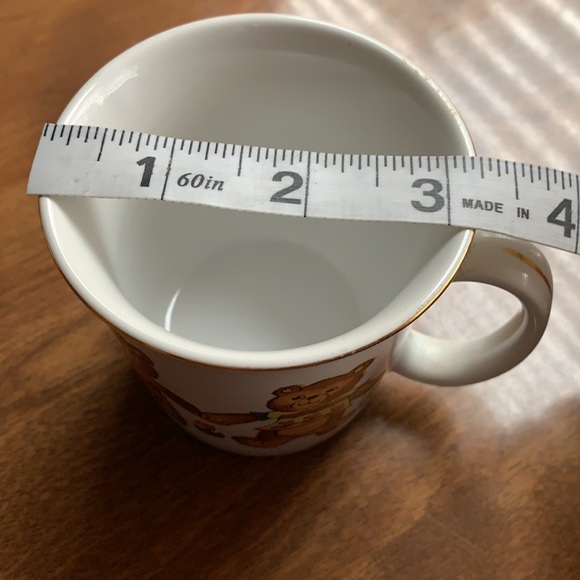 Vintage Kids Teddy Bear plate bowl cup set Child’s stone we are serving set 1985 - Picture 10 of 15